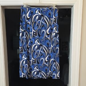 Cato Blue and Black Patterned Skirt